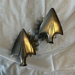 Anthropologie Silver Arrowhead Curtain Holdbacks